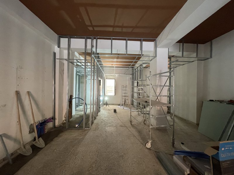 Palestra FITLAB Reggio Calabria – Cantiere: struttura in acciaio per la nuova suddivisione degli spazi interni
